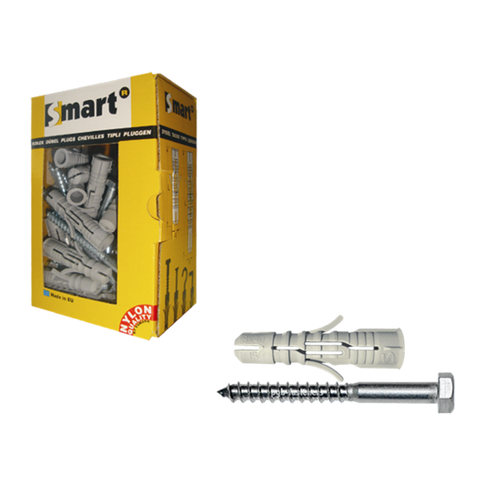Chev. SMART nylon +vis hex. Ø8x80 NZN 20 pcs, Debrico, magasin de matériaux de construction sur Bruxelles