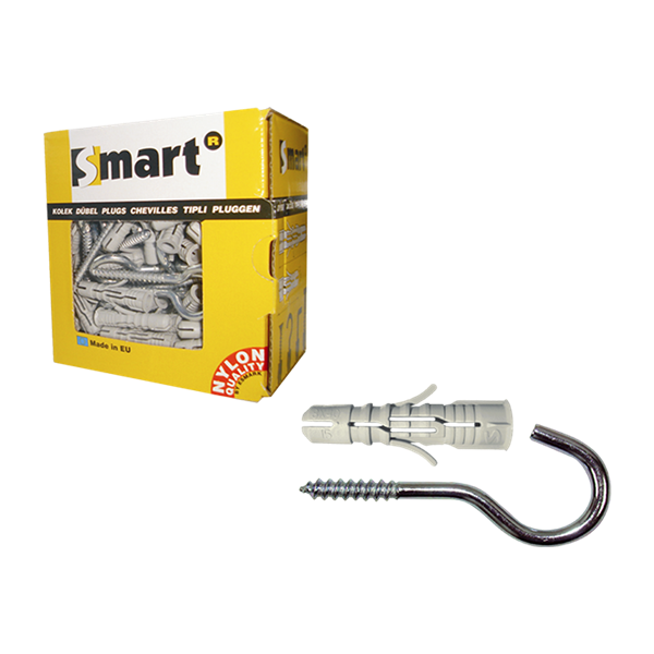 CHEV. SMART NYLON GRIS +CROCHET 4X35 NZN, Debrico, magasin de matériaux de construction sur Bruxelles