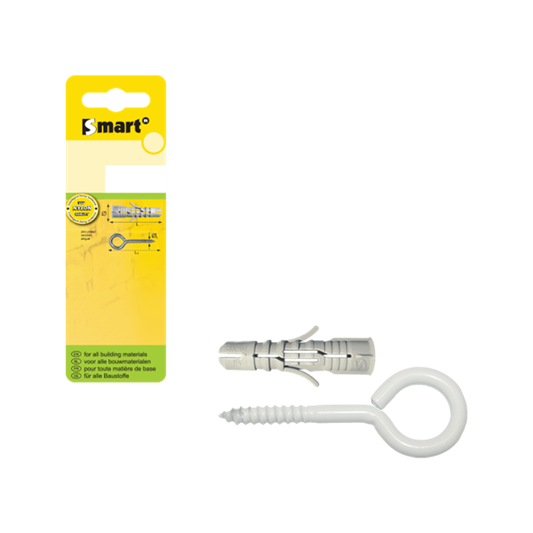 SMART chev.+piton fermé 6x30 N/blanc 6 pcs, Debrico, magasin de matériaux de construction sur Bruxelles