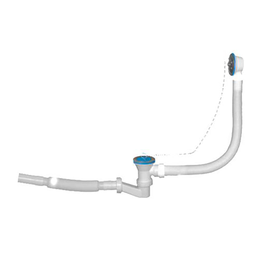 SIPHON BAIGNOIRE FLEXIBLE AVEC CRÉPINE Ø 50 CM