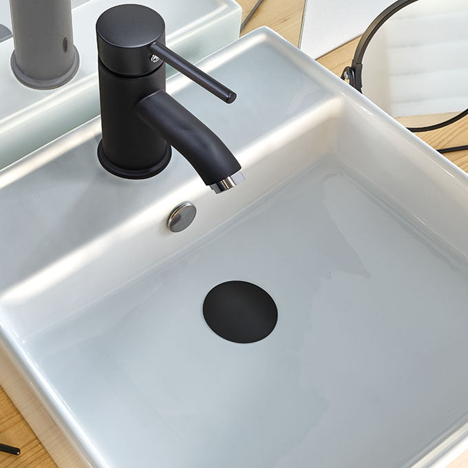 Bonde Lavabo Noir 75mm avec Trop-Plein Wirquin 