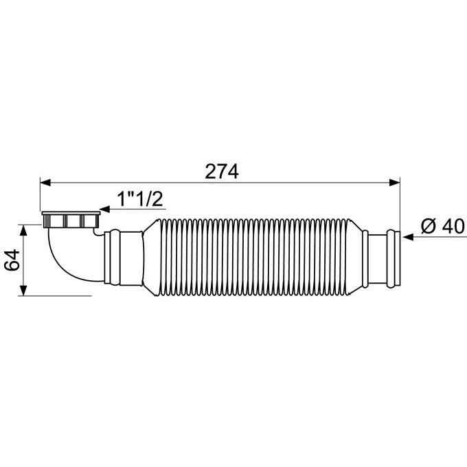SENZO SIPHON EVIER 1"1/2 D40