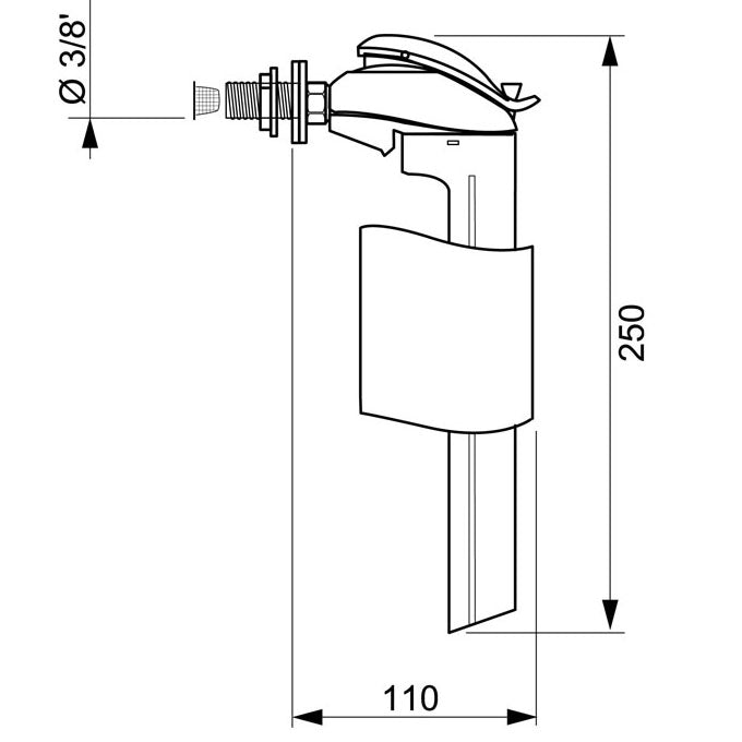 F90-3/8" ROBINET COMPACT NF