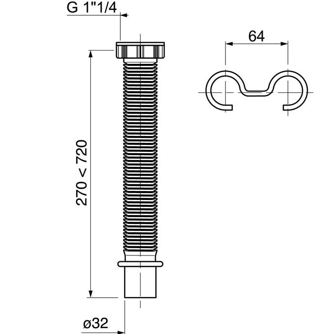 SP1101 RACCORD EXTENSIBLE ENTREE 1''1/2