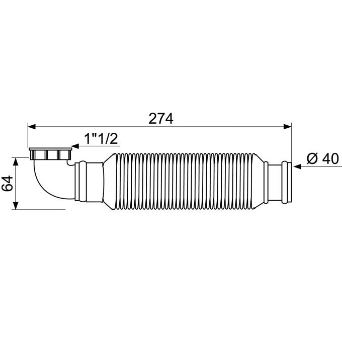 SENZO SIPHON DE LAVABO 1"1/4 D32