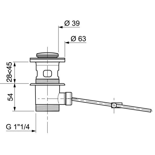 BONDE DE LAVABO SANS TIRETTE EN LAITON, Debrico, magasin de matériaux de construction sur Bruxelles