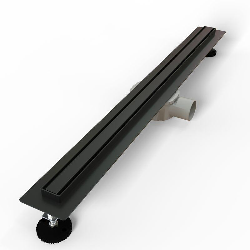 ALONI CANIVEAU DE DOUCHE NOIR MAT 60 CM DESIGN, CREAVIT, Debrico, magasin de matériaux de construction sur Bruxelles et Laeken