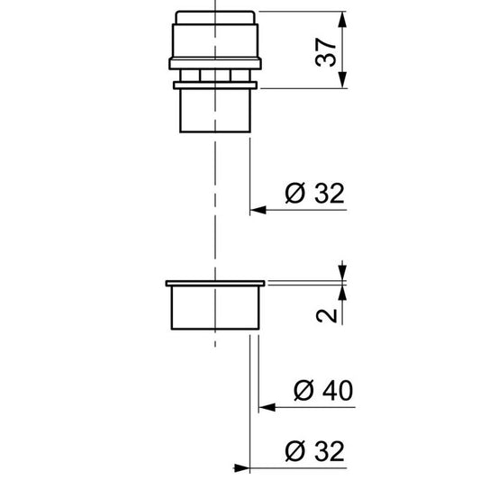 VP15 ANTI-VIDE DROIT TUBE POUR D32 OU D4