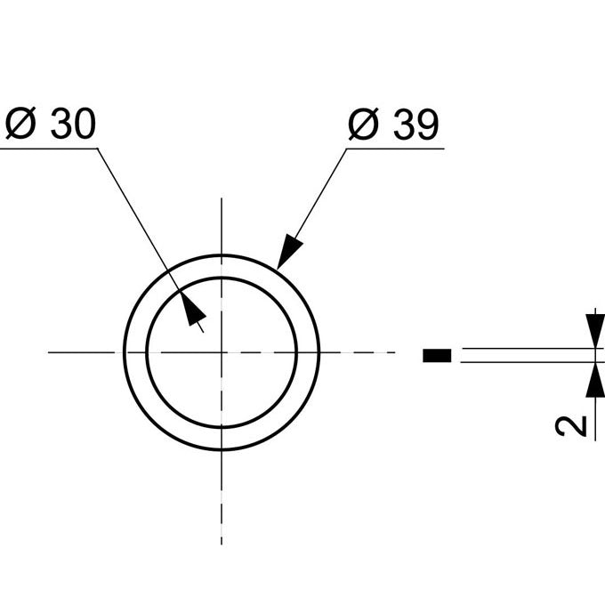 SP9371 JOINT PLAT DE SIPHON 39X30X2 MM