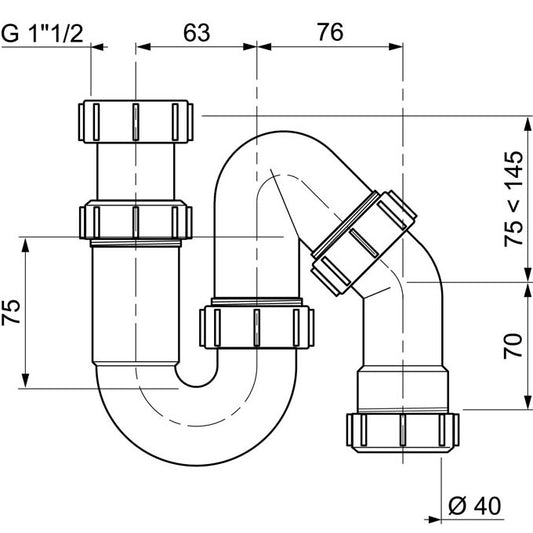 SP3250 SIPHON S SORTIE VERTICALE OU ORIENTABLE 360°, Debrico, magasin de matériaux de construction sur Bruxelles