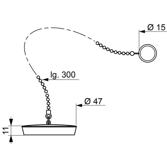 SP9208 BOUCHON D47 AVEC ENJOLIVEUR, CHAÎNE, Debrico, magasin de matériaux de construction sur Bruxelles