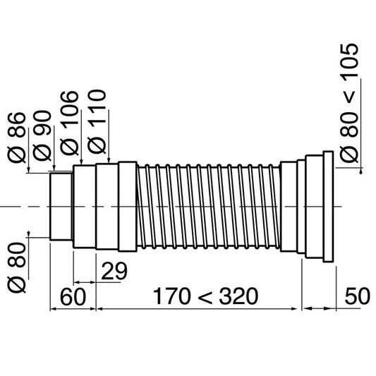 Raccordement à l'évacuation Ø80 / Ø86 / Ø90 / Ø106 et Ø110 mm, Debrico, magasin de matériaux de construction sur Bruxelles