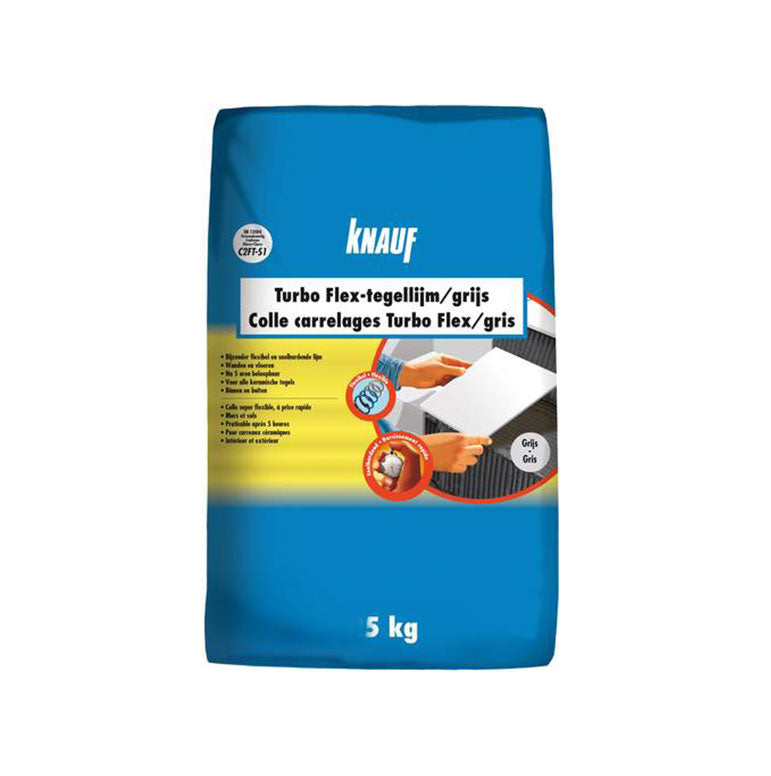 COLLE CARRELAGES TURBO-FLEX GRIS 5KG