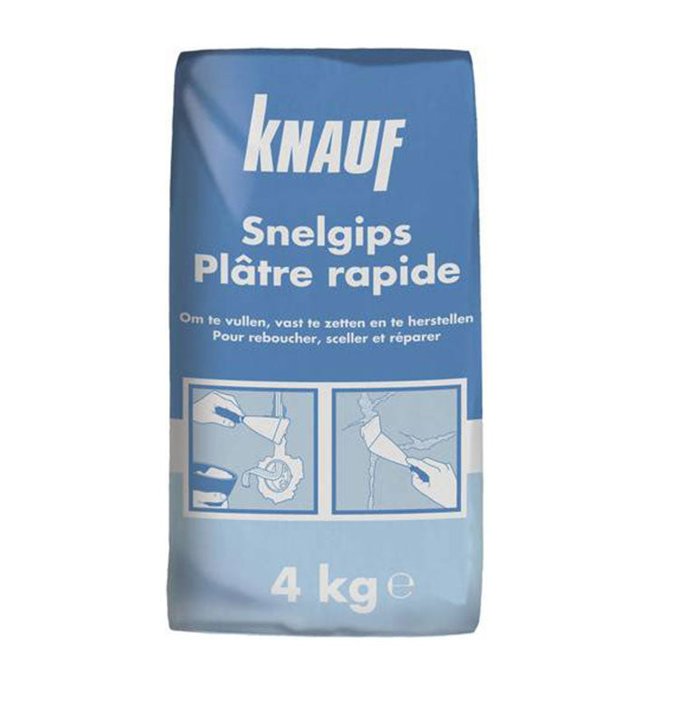 PLATRE A PRISE RAPIDE SAC 4KG (80), debrico, magasin de matériaux de construction sur Bruxelles