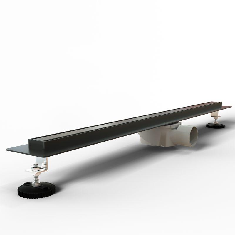 ALONI CANIVEAU DE DOUCHE NOIR MAT 80 CM DESIGN, CREAVIT, Debrico, magasin de matériaux de construction sur Bruxelles et Laeken
