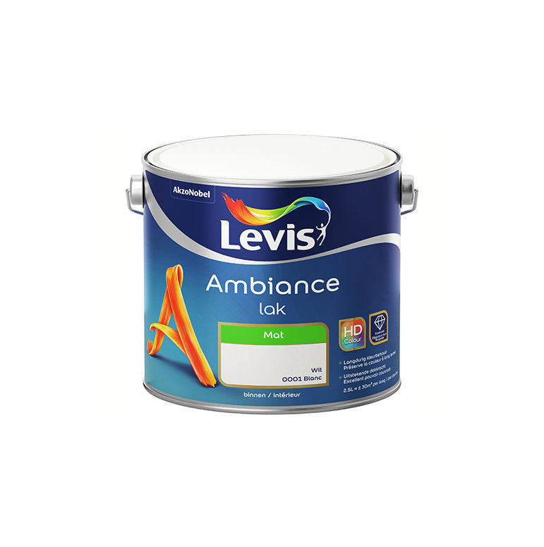 Peinture murale Levis Ambiance mat blanche, Debrico, Magasin de matériaux de construction sur Bruxelles et Laeken