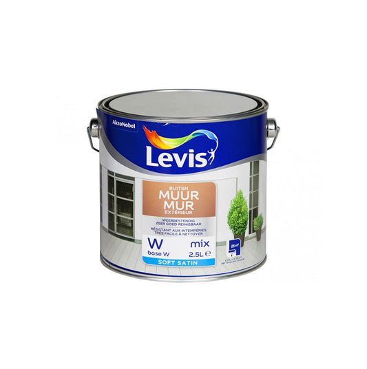 Base W Levis mur extérieur, Debrico magasin de matériaux de construction sur Bruxelles et Laeken