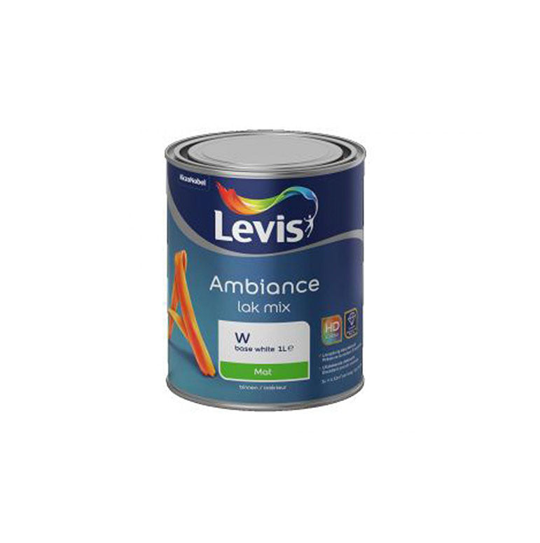 Base de peinture blanche LEVIS, 1 litre, Debrico, magasin de matériaux de construction sur Bruxelles et Laeken