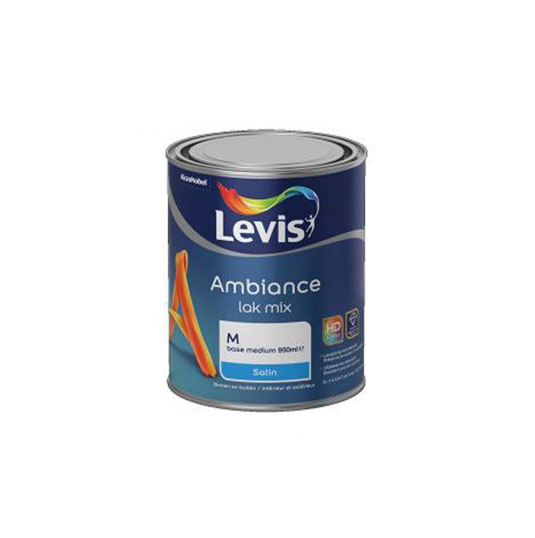 Base de peinture M satin LEVIS, 1 litre, Debrico, magasin de matériaux de construction sur Bruxelles et Laeken