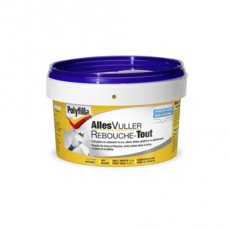 POLYFILLA REBOUCHE-TOUT 500 gr, Debrico, magasin de matériaux de construction sur Bruxelles