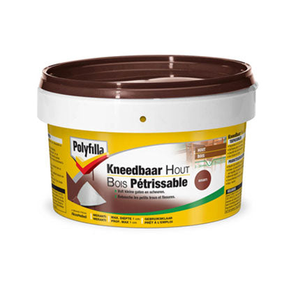 POLYFILLA BOIS PETRISSABLE 500gr MERANTI, Debrico, magasin de matériaux de construction sur Bruxelles