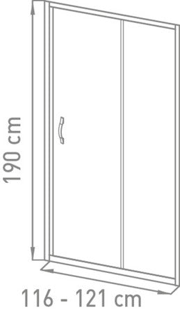 PORTE COULISSANTE 1200 x 1900 mm / 6 mm VMG BELO, Debrico, magasin de matériaux de construction sur Bruxelles