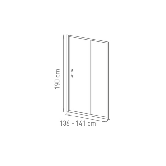 PORTE COULISSANTE 1400 x 1900 mm / 6 mm d'épaisseur VMG BELO , Debrico, magasin de matériaux de construction sur Bruxelles