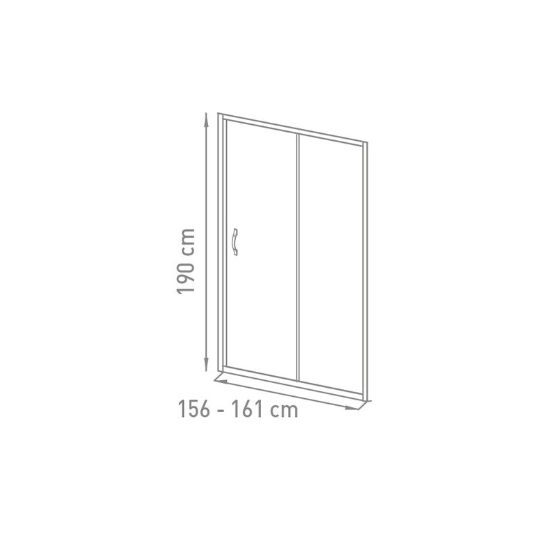 Debrico, magasin de matériaux de construction sur Bruxelles, VMG BELO PORTE COULISSANTE 160X190 6MM