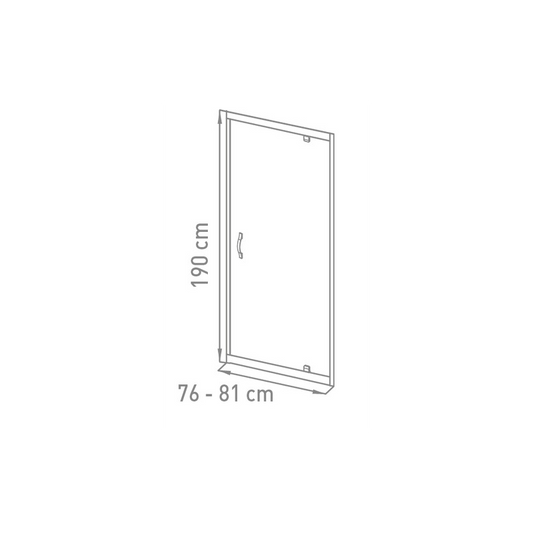 Debrico, magasin de matériaux de construction sur Bruxelles, PORTE PIVOTANTE 800 x 1900 mm / 6 mm VMG BELO ,