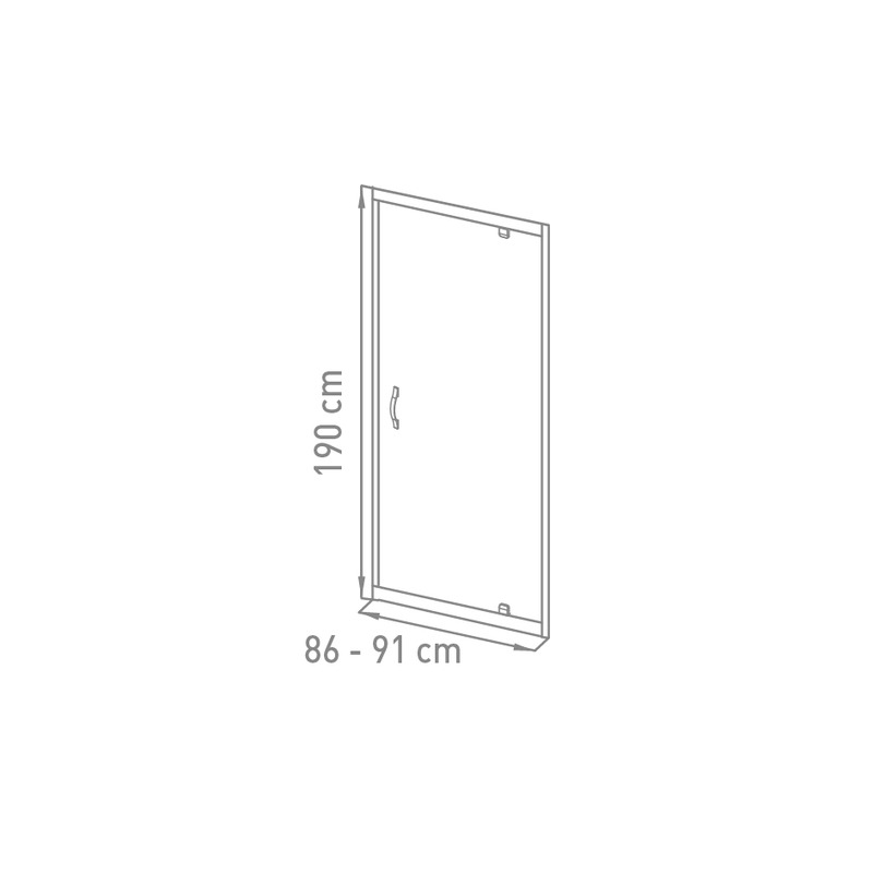 PORTE PIVOTANTE 900 x 1900 mm / 6 mm VMG BELO , Debrico, magasin de matériaux de construction sur Bruxelles