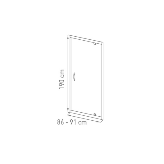 PORTE PIVOTANTE 900 x 1900 mm / 6 mm VMG BELO , Debrico, magasin de matériaux de construction sur Bruxelles