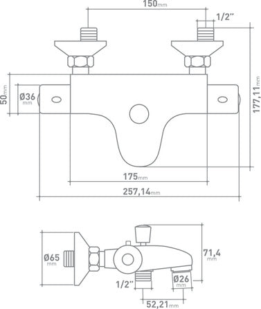 MITIGEUR THERMOSTATIQUE BAIN/DOUCHE - ISISAVE, Debrico, magasin de matériaux de construction sur Bruxelles
