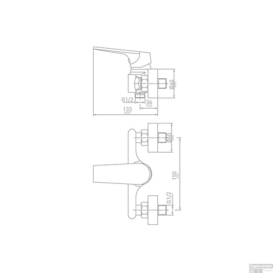 MITIGEUR DE DOUCHE MONOCOMMANDE - ISIFIX, Debrico, magasin de matériaux de construction sur Bruxelles