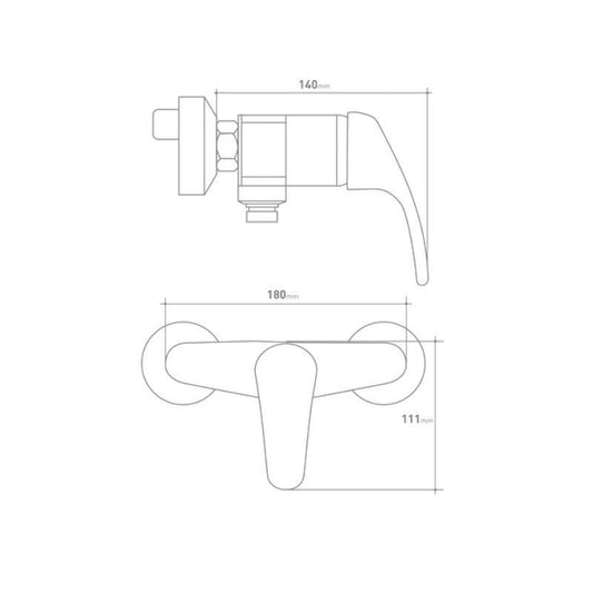 ROBINET DE DOUCHE CHROME - FRESH, Debrico, magasin de matériaux de construction sur Bruxelles