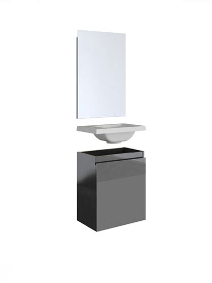 Debrico, magasin de matériaux de construction sur Bruxelles, LAVE MAIN PORTO PACK GRIS BRILLANT 40CM,