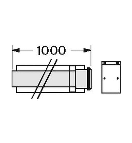 TUBE VAILLANT 1M PP/ALU Ø 60/100, Debrico magasin de matériaux de construction sur Bruxelles