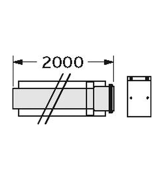 TUBE VAILLANT 2M PP/ALU Ø 60/100, Debrico magasin de matériaux de construction sur Bruxelles