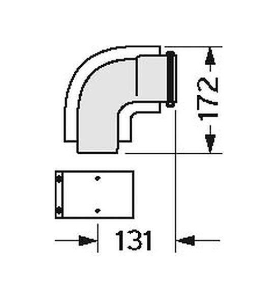 COUDE VAILLANT 90° Ø60/100, Debrico magasin de matériaux de construction sur Bruxelles