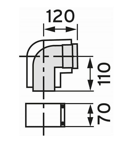 COUDE VAILLANT 90° Ø80/125 , Debrico, magasin de matériaux de construction sur Bruxelles