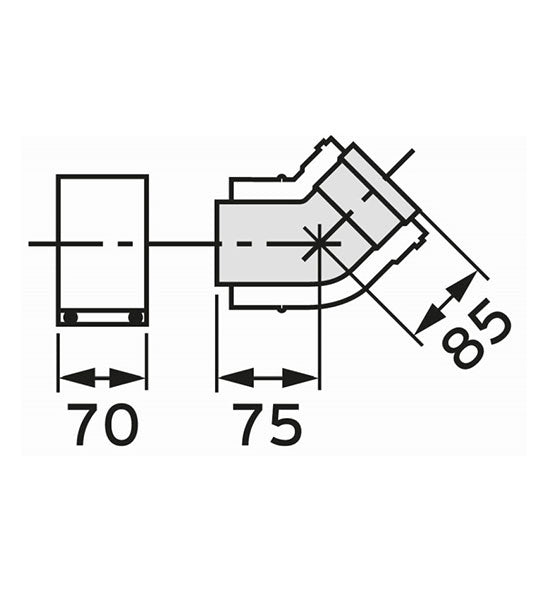 COUDES VAILLANT 2 pcs de 45° Ø80/125, Debrico magasin de matériaux de construction sur Bruxelles