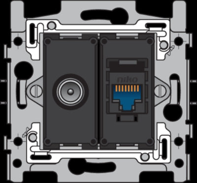 CONN. COAXIAL +RJ45 UTP CAT6, Debrico, magasin de matériaux de construction sur Bruxelles