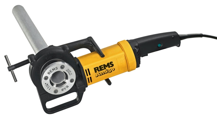 AMIGO SET R 1/2-3/4-1-1 1/4", REMS, Filière électrique pour tubes acier Ø ⅛ – 1.¼, Debrico, Magasin de matériaux de construction sur Bruxelles et Laeken