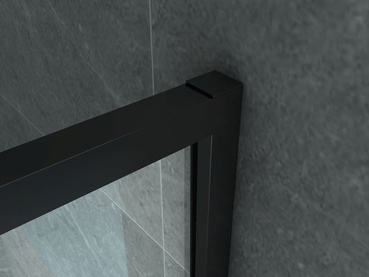 PAROI DE DOUCHE MAT NOIR 8 MM 800 X 2000 / 9 CADRES