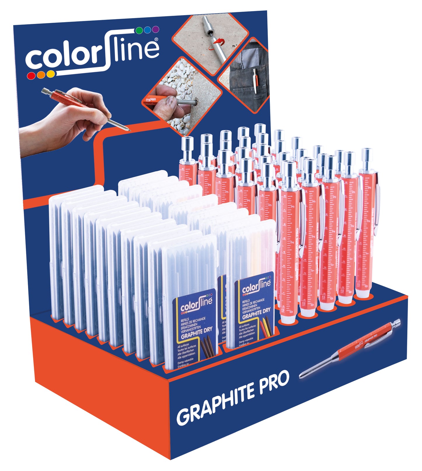 GRAPHITE PRO MARKER 30 PCS. + 2X10 SET OF REFILL LINES
