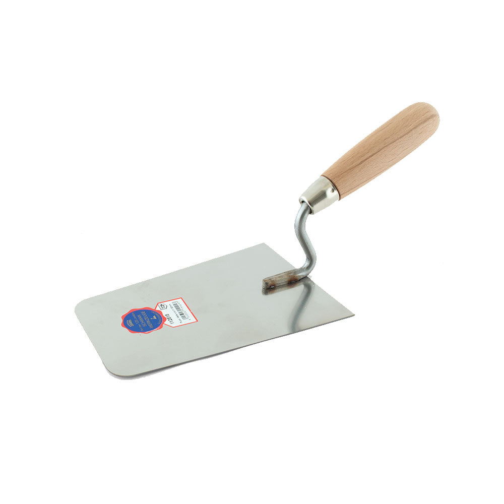 TRUELLE DE PLATRIER INOX COINS ARRONDIS 180 x 125/95 xDebrico, magasin de matériaux de construction sur Bruxelles 1,0 MM,