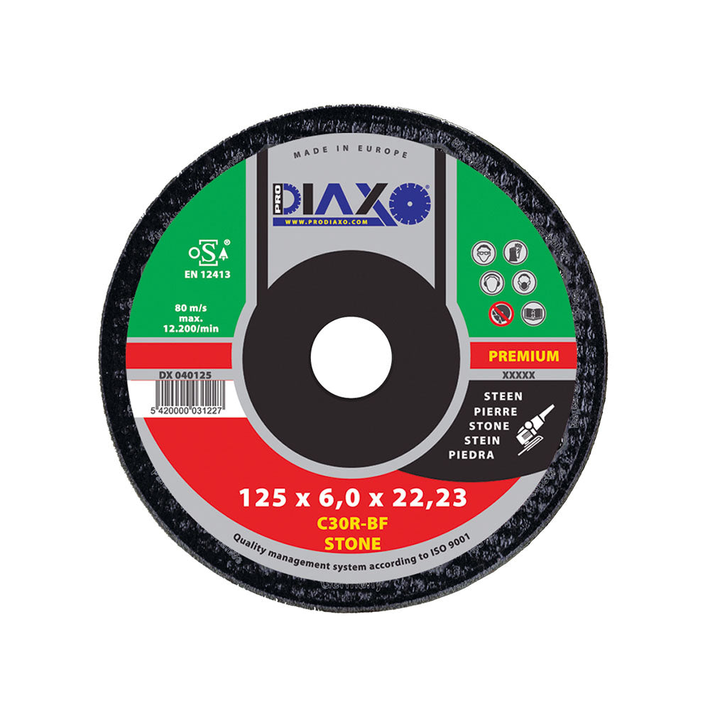 DISQUE A EBARBER PIERRE Ø 125 x 6,0 MM C30R-BF / PREMIUM CONSTRUCTION, Debrico, magasin de matériaux de construction sur Bruxelles