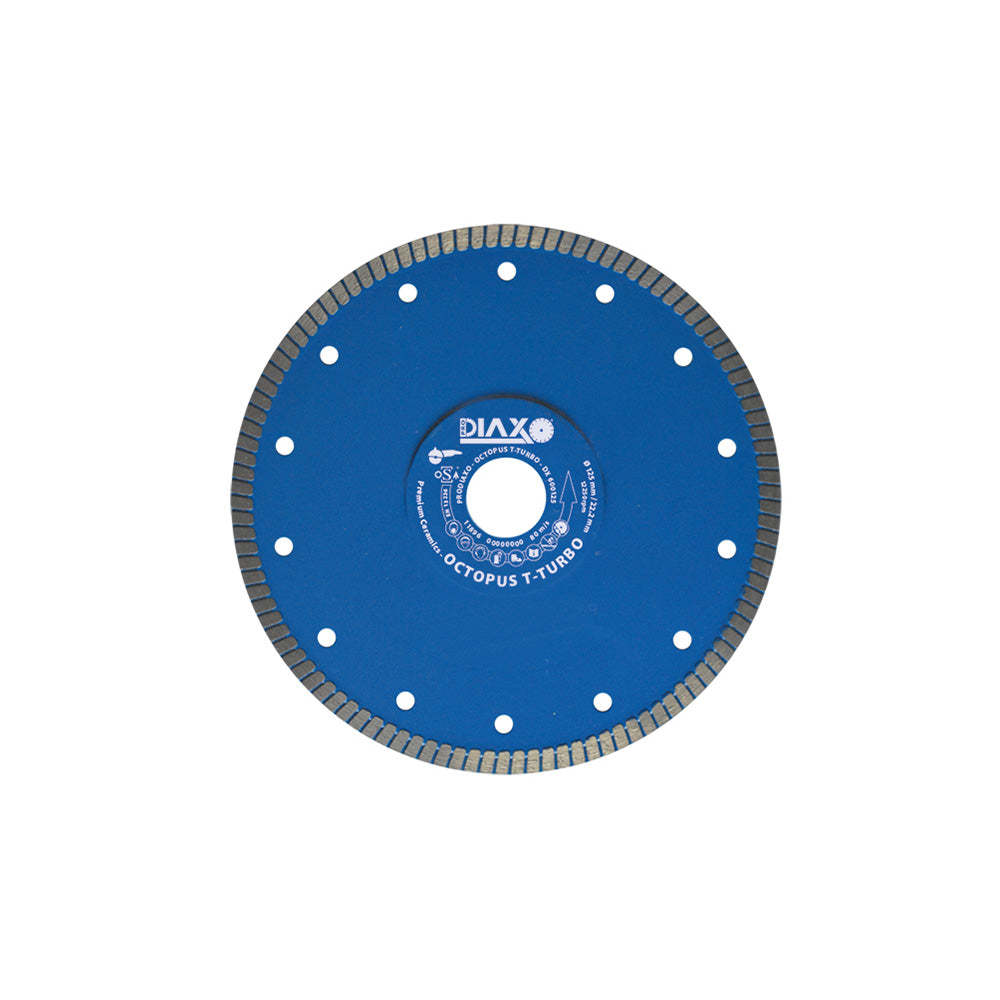 DISQUE DIAMANTE OCTOPUS T TURBO - 115 X 22,2 MM - PREMIUM CERAMICS, Debrico, magasin de matériaux de construction sur Bruxelles