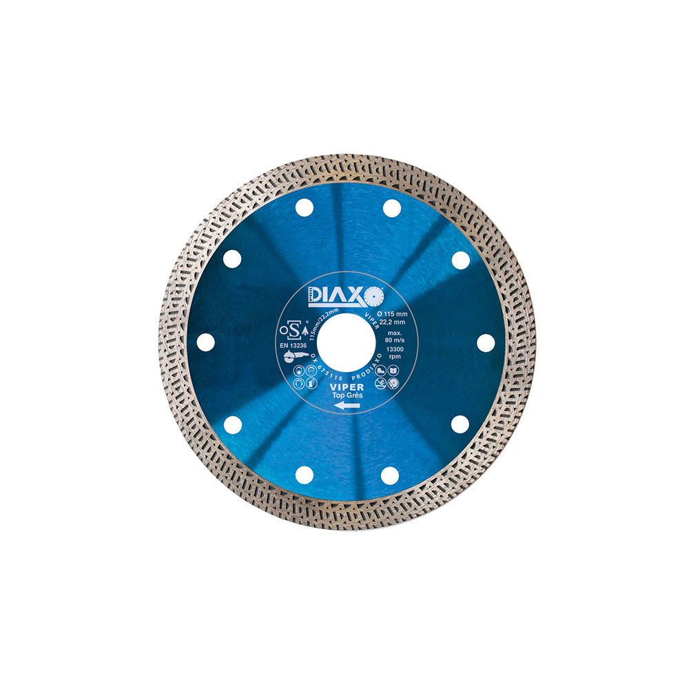 DISQUE DIAMANTE VIPER - 125 X 22,2 MM - TOP GRÈS, Debrico, magasin de matériaux de construction sur Bruxelles