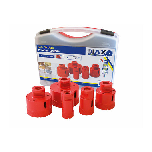 Debrico, magasin de matériaux de construction sur Bruxelles, SET DE TREPANS 5 PIECES - M14 - Ø 27,35,50,60,75 MM / L = 35 MM,