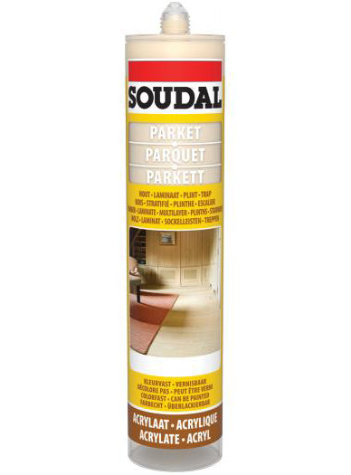 vernis acrylique pour parquet Soudal PEARL WHITE RAL 1013, Bruxelles, Debrico, magasin de matériaux de construction à Bruxelles